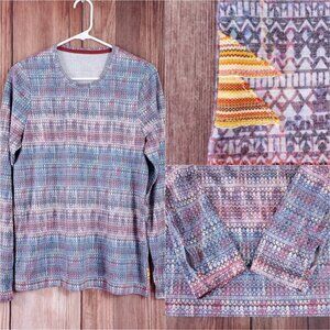 Janji Run for Nepal Womens Size Large Long Sleeve Shirt Top Performance Running